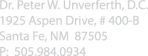 Dr. Peter W. Unverferth, D.C.